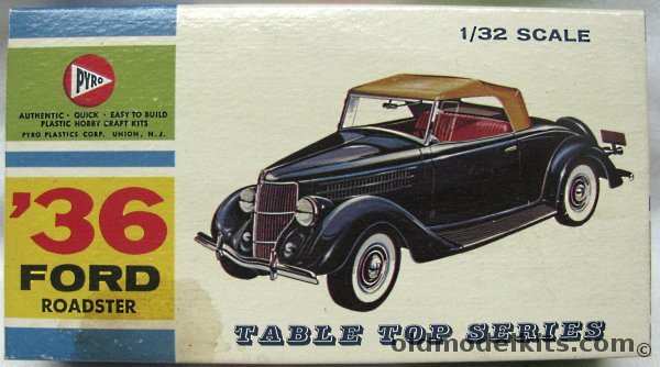 Pyro 1/32 Ford 1936 Roadster, C288-50 plastic model kit